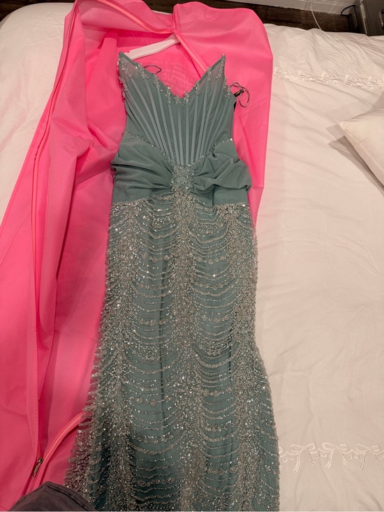 Dresses & Skirts - Seafoam Beaded Evening Gown
